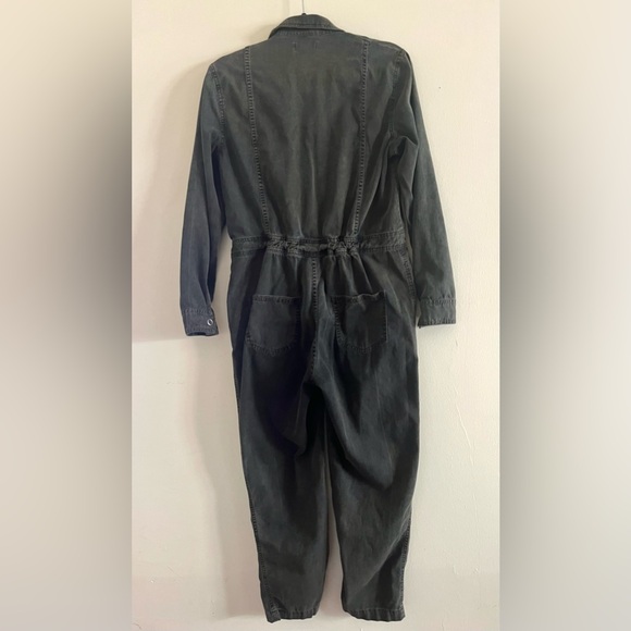 BDG Slouchy Long-Sleeve 100% CottonBlack/Gray Snap-Up Jumpsuit Small - Picture 5 of 10